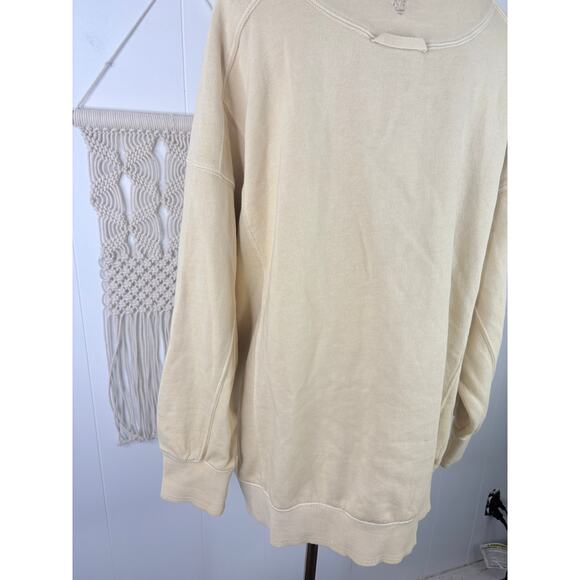 Free People Movement Intercept Tunic Sweatshirt Size XS Oat Milk Beige - Picture 10 of 11